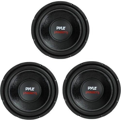  PYLE 12 1600W 4Ohm DVC Black Car Stereo Audio Power Subwoofer Dual Coil(3 Pack)