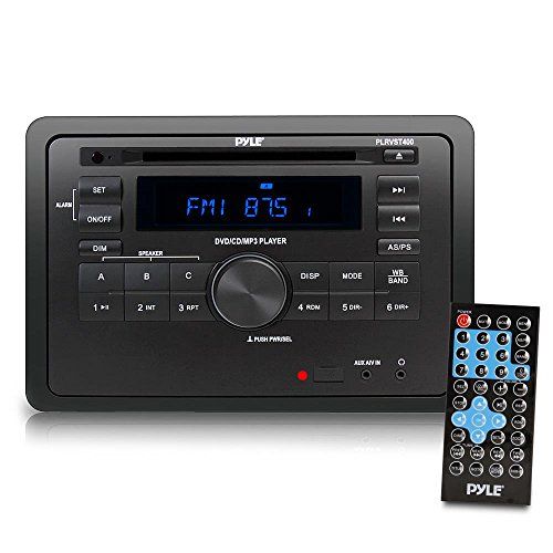  Pyle Double DIN In Dash Car Stereo Head Unit - Wall Mount RV Audio Video Receiver System with Radio, Bluetooth, CD DVD Player, MP3, USB - Includes Remote Control, Power and Wiring