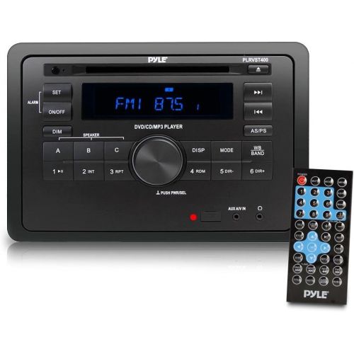  Pyle Double DIN In Dash Car Stereo Head Unit - Wall Mount RV Audio Video Receiver System with Radio, Bluetooth, CD DVD Player, MP3, USB - Includes Remote Control, Power and Wiring