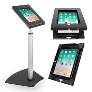 Pyle PSPADLK55 Tamper-Proof Anti-Theft iPad Kiosk Safe Security Public Floor Stand, Holder, Public Display Case with Adjustable Height & Cable Management for iPads 2/3/4/Air , Blac