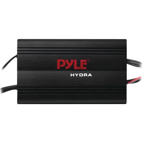  Pyle Hydra Marine Amplifier - Upgraded Elite Series 800 Watt 4 Channel Micro Amplifier - Waterproof, GAIN Level Controls, RCA Stereo Input, 3.5mm Jack, MP3 & Volume Control (PLMRMP