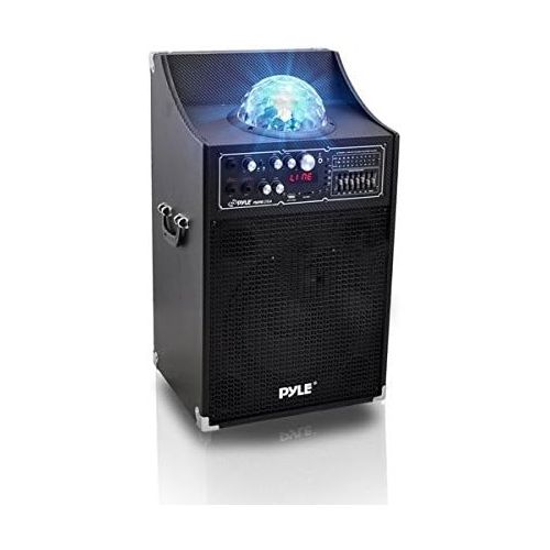  1000W Portable PA Speaker System - High Powered 2 Way Disco Jam Outdoor Indoor Sound Speaker with USB SD MP3 FM Radio AUX RCA 14 Mic In LED DJ Lights Handle 35mm Stand Mount - Pyle