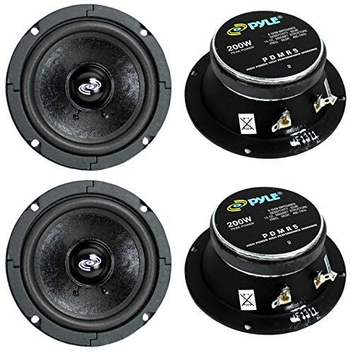  4) Pyle Pro PDMR5 5 800W Car DJ/Home Mid Bass MidRange Speakers Drivers Audio