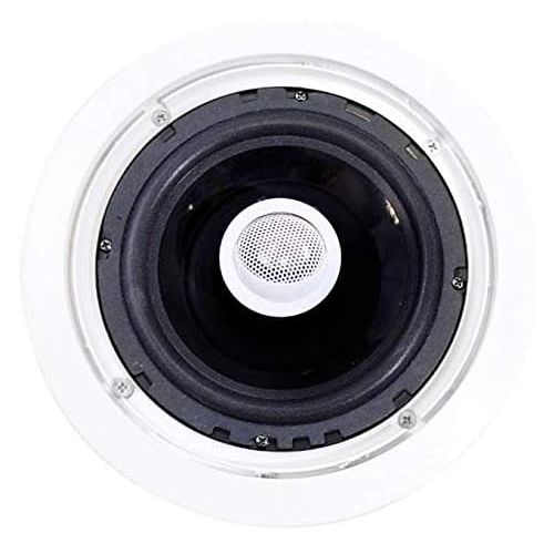  Pyle 6.5 500W 2-Way Round In-Wall/Ceiling Home Audio Speaker System, White, 4pk