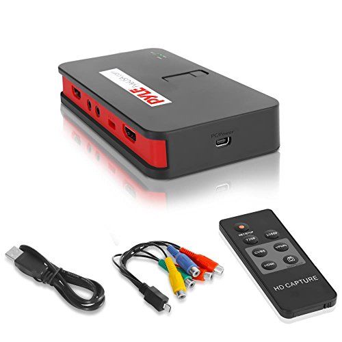  Pyle Capture Card Video Recording System - AV Game Recorder Converter, Full HD 1080P Digital Media File Creation System w/HDMI Support, Audio for USB, SD, PC, DVD, PS4, PS3, Xbox One, X