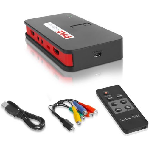  Pyle Capture Card Video Recording System - AV Game Recorder Converter, Full HD 1080P Digital Media File Creation System w/HDMI Support, Audio for USB, SD, PC, DVD, PS4, PS3, Xbox One, X