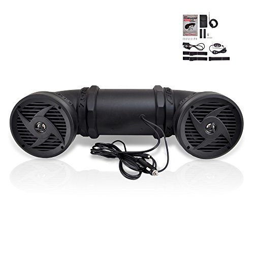  Pyle Waterproof Marine ATV Powered Speakers - 500W UTV Bluetooth Sound System All-Terrain Sound ATV Speakers w/ AUX 3.5mm, 6.5” Dual Audio Sound System for Car, Boat, Golf Carts & Jetsk