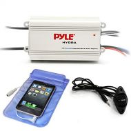 Pyle Auto 4-Channel Marine Amplifier - 200 Watt RMS 4 OHM Full Range Stereo with Wireless Bluetooth & Powerful Prime Speaker - High Crossover HD Music Audio Multi Channel System PL