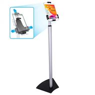 Anti-Theft Adjustable Tablet Security Stand - Metal Floor Mount Tablet Holder w/Lock, 360 ° Rotation, Works w/iPad Mini, Kindle Fire HD, Samsung Galaxy, Android Tablets - Pyle PSPA