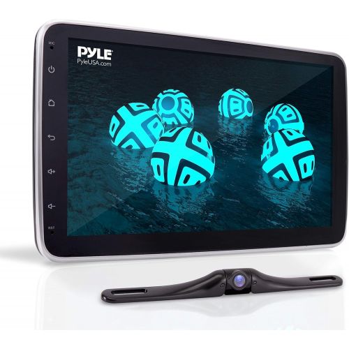  Pyle 10.1-Inch Single DIN Car Stereo - Bluetooth Indash Car Stereo Touch Screen Receiver Head Unit with Backup Camera, USB, AM FM Radio, Steering Wheel Control, Hands-Free Call, Phone L