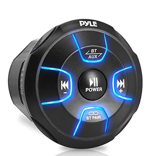  Pyle Amplified Wireless BT Audio Controller - Waterproof-Rated Marine Receiver Remote Control for Car, Truck, Boat, 4x4, PowerSport Vehicles (800 Watt) (PLMRBT19)