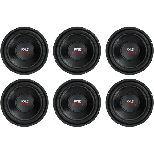  PYLE PLPW12D 12 1600W 4Ohm DVC Car Stereo Power Subwoofer Dual Coil (6 Pack)