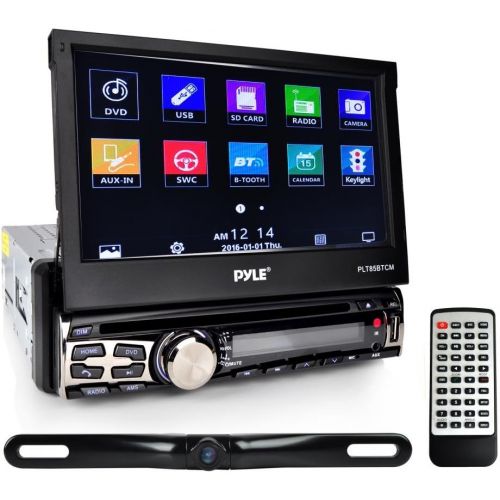  Pyle PLT85BTCM CD/DVD Player Bluetooth Wireless Streaming Hands-Free Talking SB/MP3/AUX/AM/FM Radio Stereo Receiver Black & SCOSCHE FD02B Wiring Harness Kit to Connect an Aftermark