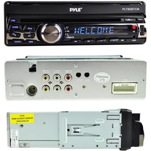  Pyle PLT85BTCM CD/DVD Player Bluetooth Wireless Streaming Hands-Free Talking SB/MP3/AUX/AM/FM Radio Stereo Receiver Black & SCOSCHE FD02B Wiring Harness Kit to Connect an Aftermark
