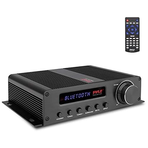  Wireless Bluetooth Home Audio Amplifier - 100W 5 Channel Home Theater Power Stereo Receiver, Surround Sound w/ HDMI, AUX, FM Antenna, Subwoofer Speaker Input, 12V Adapter - Pyle PF