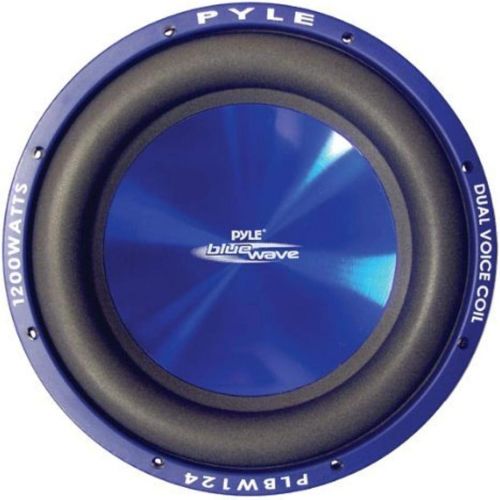  Pyle Car Vehicle Subwoofer Audio Speaker - 10 Inch Blue Injection Molded Cone, Blue Chrome-Plated Plastic Basket, Dual Voice Coil 4 Ohm Impedance, 1000W Power For Vehicle Stereo Sound S