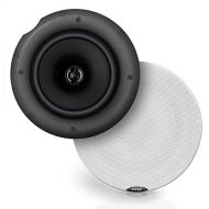 Pyle Pair 6.5” Bluetooth Universal Flush Mount in-Wall in-Ceiling 2-Way Speaker System Dual Polypropylene Cone & Polymer Tweeter Stereo Sound 300 Watts (PDICBT67), Black