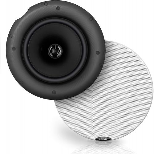  Pyle Pair 6.5” Bluetooth Universal Flush Mount in-Wall in-Ceiling 2-Way Speaker System Dual Polypropylene Cone & Polymer Tweeter Stereo Sound 300 Watts (PDICBT67), Black