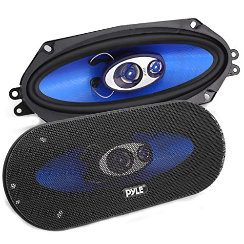  Pyle 3-Way Universal Car Stereo Speakers - 300W 4 x 10 Triaxial Loud Pro Audio Car Speaker Universal OEM Quick Replacement Component Speaker Vehicle Door/Side Panel Mount Compatible - P