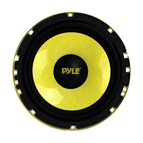  PYLE PLG6C 6.5 400W 2 Way Car Audio Component Speakers Set Power System and PLG64 6.5 300W Car Mid Bass/Midrange Subwoofer Sub Power Speaker(2 pack)