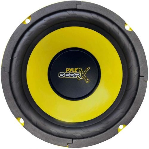  PYLE PLG6C 6.5 400W 2 Way Car Audio Component Speakers Set Power System and PLG64 6.5 300W Car Mid Bass/Midrange Subwoofer Sub Power Speaker(2 pack)