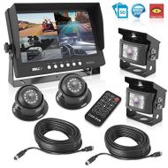 Pyle Rear View Backup Camera System - DVR Parking Reverse Car Truck Vehicle Dual Rearview Back Up Kit w/ 9” LCD Monitor, Night Vision, Tilt-Adjustable, Video Recorder, Universal Mount -