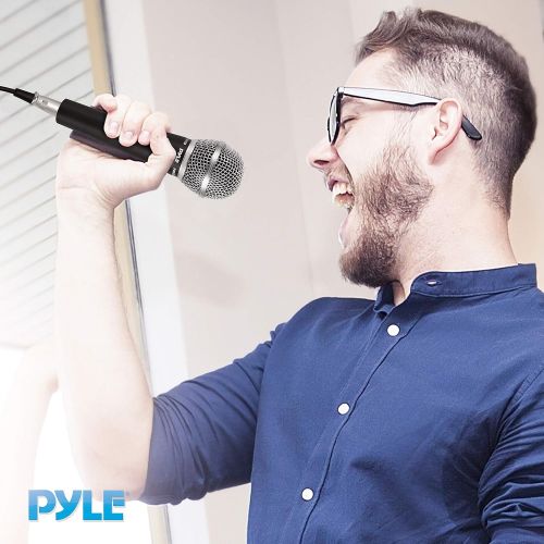  Pyle-Pro Includes 15ft XLR Cable to 1/4 Audio Connection, Connector, Black, 10.10in. x 5.00in. x 3.30in. (PDMIC58)