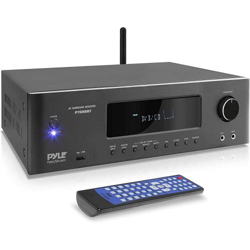  1000W Bluetooth Home Theater Receiver - 5.2-Ch Surround Sound Stereo Amplifier System with 4K Ultra HD, 3D Video & Blu-Ray Video Pass-Through Supports, MP3/USB/AM/FM Radio - Pyle P