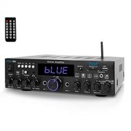 Pyle Wireless Bluetooth Home Stereo Amplifier-Multi-Channel 200 Watt Power Amplifier Home Audio Receiver System W/Optical/Phono/Coaxial, FM Radio, USB/SD, AUX, RCA, Mic in-Antenna, Remo
