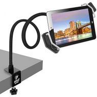 Suptek Pyle Tablet Holder Seat Bolt - Swivel Cradle, Table Clamp for All iPads, Kindle, Androids, eReaders, Nexus, Samsung Galaxy, Adjustable Gooseneck Arm, LED Lights, USB Charging Port