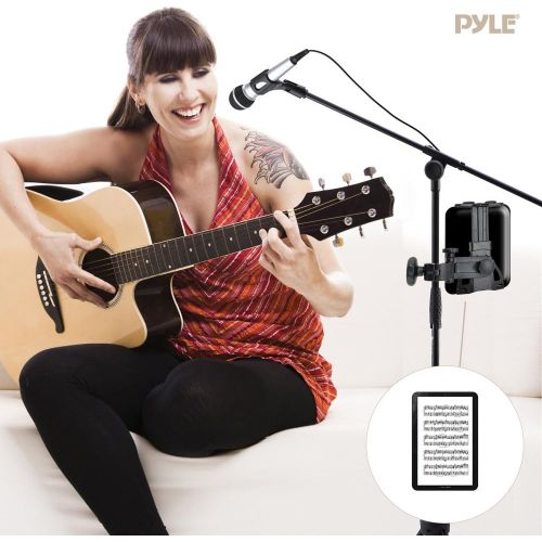  Pyle Microphone iPad Tablet Stand with all Tablets 4.7 to 8.7 Inches Tall For Apple iPad 5 4 3 2 Air Mini Samsung Galaxy Note Pro Microsoft Surface Google Nexus Microphone Stand In