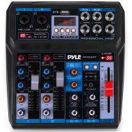 Pyle Professional Wireless DJ Audio Mixer - 6-Channel Bluetooth Compatible DJ Controller Sound Mixer w/DSP Effects, USB Audio Interface, Dual RCA in, XLR/1/4 Microphone in, Headphone Ja