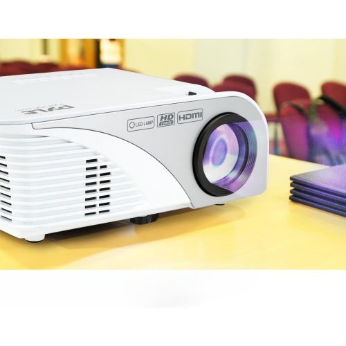  Pyle Video Projector 1080p Full HD Digital Multimedia Mini Home Theater Cinema - Compact, Portable with Remote, LCD Led Lamp Display Screen, HDMI & USB Inputs for TV, Laptop, PC &