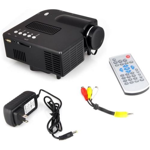  Pyle Full HD 1080p Mini Portable Pocket Video & Cinema Home Theater Projector - Built-in Stereo Speaker, LCD+LED Lamp, Digital Multimedia, HDMI, USB & VGA Inputs for TV PC Game Business