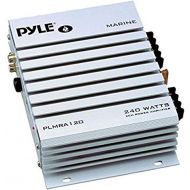 Pyle Hydra Marine Amplifier - Upgraded Elite Series 240 Watt 4 Channel Audio Amplifier - Waterproof, 4-8 Ohm Impendance, GAIN Level Controls, RCA Stereo Input & LED Indicator (PLMR
