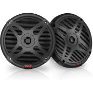 6.5 Inch Bluetooth Marine Speakers - 2-way IP-X4 Waterproof and Weather Resistant Outdoor Audio Dual Stereo Sound System with 600 Watt Power and Low Profile Design - 1 Pair - Pyle