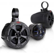 [아마존베스트]2-Way Dual Bluetooth Off-Road Speakers - 4 Inch 800W Marine Waterproof Wakeboard Speakers, Full Range Outdoor for ATV, Snow Mobile UTV, Quad, Jeep, Boat - Pyle PLUTV46BTA