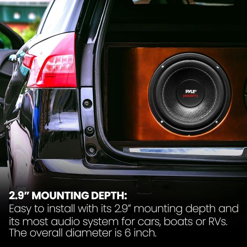  [아마존베스트]Pyle Car Vehicle Subwoofer Audio Speaker - 6.5 Inch Non-Pressed Paper Cone, Black Plastic Basket,Dual Voice Coil 4 Ohm Impedance, 600 Watt Power, Foam Surround for Vehicle Stereo Sound