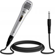 [아마존베스트]Pyle Wired Dynamic Microphone-Professional Moving Coil Unidirectional Handheld Mic with Built-in Acoustic Pop Filter, XLR Connector, Silver, Apple (PDMIK1)