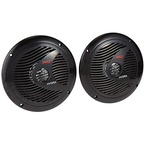  [아마존베스트]6.5 Inch Dual Marine Speakers - 2 Way Waterproof and Weather Resistant Outdoor Audio Stereo Sound System with 150 Watt Power, Polypropylene Cone and Cloth Surround - 1 Pair - Pyle