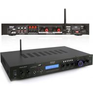 Pyle - 5 Channel Rack Mount Bluetooth Receiver, Home Theater Amp, Speaker Amplifier, Bluetooth Wireless Streaming, MP3/USB/SD/AUX/FM Radio, 200 Watt, with Digital ID3 LCD Display f