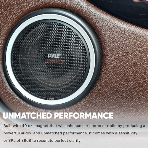  Pyle Car Subwoofer Audio Speaker - 8in Non-Pressed Paper Cone, Black Plastic Basket, Dual Voice Coil 4 Ohm Impedance, 800 Watt Power and Foam Surround for Vehicle Stereo Sound Syst