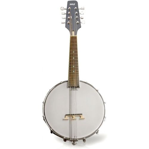  [아마존베스트]Pyle, 8 Banjo Hybrid Instrument-23-Inch Acoustic Mandolin String Instrument w/White Jade Tuner Pegs, Rosewood Fretboard, Movable Bridge Stand, Universal Adjustable Truss Rod (PBJ20