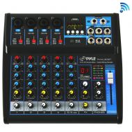Pyle Professional Audio Mixer Sound Board Console - Desk System Interface with 6 Channel, USB, Bluetooth, Digital MP3 Computer Input, 48V Phantom Power, Stereo DJ Streaming & FX16