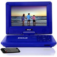 Upgraded 2017 Pyle 9 Inch Portable Travel DVD Player, Use as Car CD DVD Player, Rechargeable Battery, USBSD, Headphone Jack, Includes Remote Control, Car Charger, Travel Bag Blue