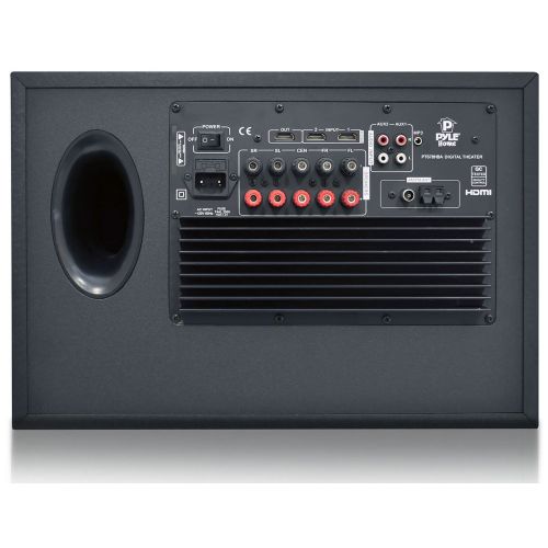  Pyle PT678HBA Bluetooth 5.1 Channel HDMI Home Theater System, 400 Watt, AMFM Tuner, Subwoofer & Speakers