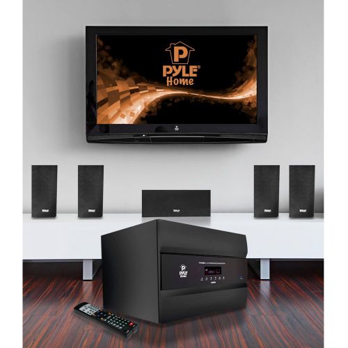  Pyle PT678HBA Bluetooth 5.1 Channel HDMI Home Theater System, 400 Watt, AMFM Tuner, Subwoofer & Speakers