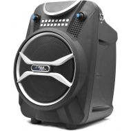 Wireless Portable PA Speaker System - 200 W Battery Powered Rechargeable Sound Speaker and Microphone Set with Bluetooth MP3 USB Micro SD FM Radio AUX - For Outdoor DJ Party - Pyle