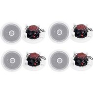 8) Pyle PDIC60 6.5 250W 2 Way Round In WallCeiling Home Speakers System Audio