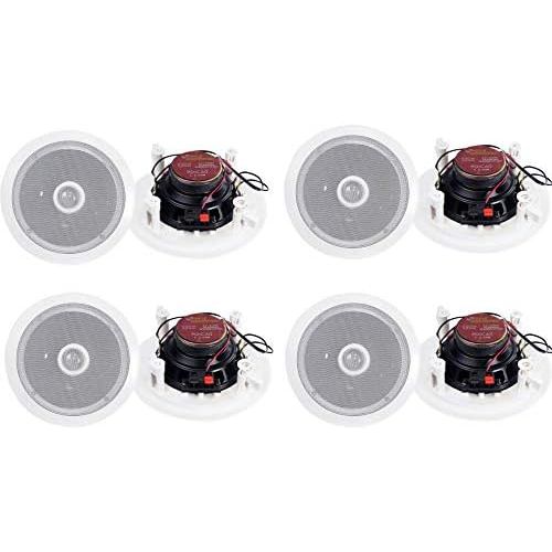  8) Pyle PDIC60 6.5 250W 2 Way Round In WallCeiling Home Speakers System Audio